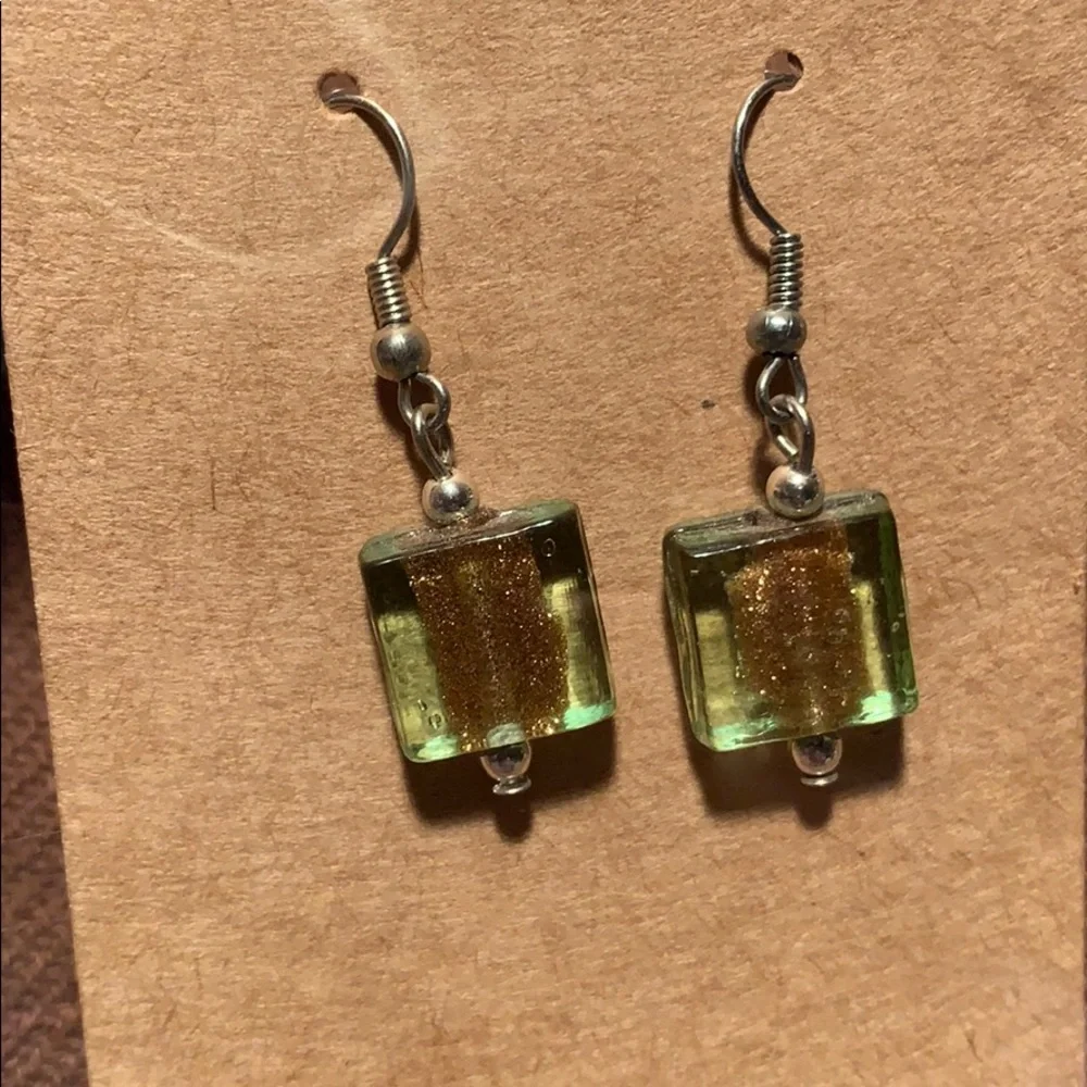 Murano glass dangling earrings - Picture 6 of 6